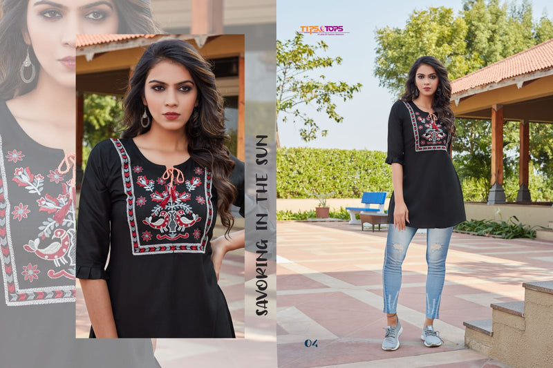 Seriema Tipsy Topsy Cotton Embroidered Western Wear Short Kurtis Collection